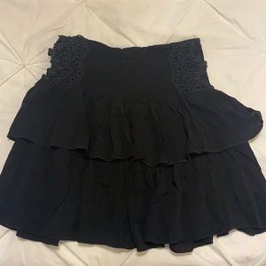 Forever 21 Black Ruffled Skirt